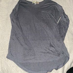 Womens Grey Long-Sleeve